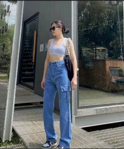 CELANA HIGHWAISH CARGO JEANS WANITA VOLL 2