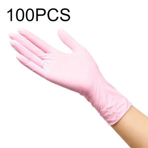 20/50/100PCS Light Pink Nitrile Gloves Disposable Nitrile Gloves Suitable Home Cleaning Pet Bathing Beauty Hairdressing Tools