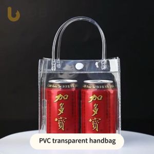 PVC Transparent Handbag Gift Plastic Bag Gift Packaging Bag Shopping Bag Shoulder Handbag Cosmetic Travel Storage Bags