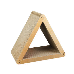 The Foldable Cat Scratch-Off Board Triangular Scraper Can Be Made Of Corrugated Paper On All Six Sides
