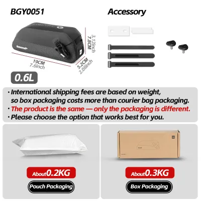 ‌Rhinowalk Bicycle Top Tube Bag Ipx4 Waterproof 0.6-1.3L Large Capacity Hdpe Support Board 3D Two-Way Anti-Slip Strap System Enhanced Tensile Strength Paint Invisible Car Cover Anti-Wear Paint Protection For MTB Road Gravel Summer Hot Sale