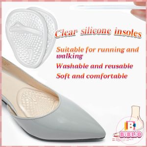 M.Grocer. Reusable Women Clear Silicone High Heel Insoles Pad Foot (1 pair)Protection Anti Slip Shoe Insoles