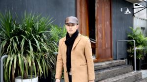 Mũ beret nam bằng da cừu cao cấp BR88