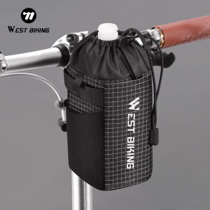 West Biking | WEST BIKING Túi Đựng Tay Lái Di Động Dành Cho Xe Đạp Chất Liệu Vải Canvas Chống Thấm Nước Giá Đỡ Bình Nước Xe Đạp Phụ Kiện Xe Đạp Địa Hình Xe Đạp Đường Trường Dành Cho Các Chuyến Đi Ngoài Trời