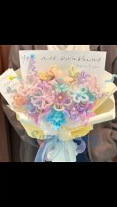 ลวดกำมะหยี่สีพาสเทล ขนาด 6 มิล ยาว30cm (50เส้น) สีล้วน DIY Velvet Wire ลวดกำมะหยี่พาสเทล pastel velvet wire