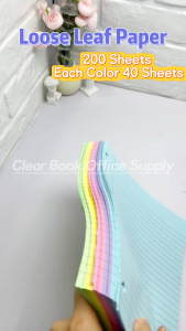 200 Sheets Loose Leaf Paper Notebook Suits 3 Holes Binder Filling Papers 8x10.5inch Wide Ruled Paper
