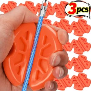 3Pcs Portable Wire Puller Rubber Thread Device Electrician Specific Perforated Tube Wire Gripper Tool Pull Steel Wire Anti Slip Clamp