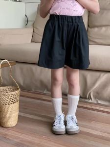 <107> Quần Trẻ Em Amo Beibei 2025 Quần Short Cotton Rộng Rãi Dễ Phối Giản Dị Cho Bé Gái Lớn Và Nhỏ Mẫu Mùa Hè