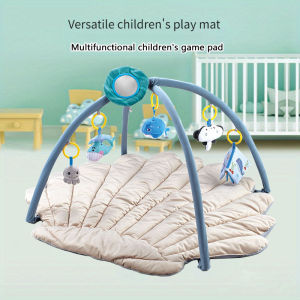 MLZH | Leaf-shaped Crawling Mat Fitness Frame with Pillow Cloth Book Hanging Toys