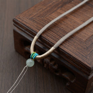 New Chinese Style Safety Lock Braid Rope Necklace Rope Womens Semi-Finished DIY New Arrival Retro Ethnic Style Chinese Fad Clavicle Chain Rope