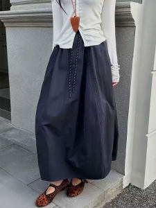 XIANYIJIAO | Work Style A-line Midi Skirt Summer Release
