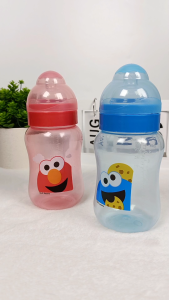 Sesame Beginnings Easy Grip 9oz Wide Neck Feeding Bottle Soft Silicone Nipple