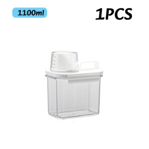 1100/1800/2300Ml Laundry Detergent Dispenser Powder Storage Box Airtight Clear Washing Powder Box with Lids Liquid Container