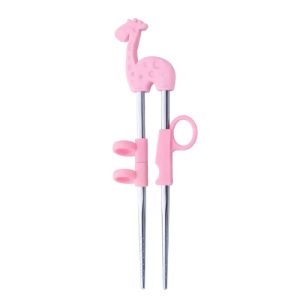 1Pair Children Tableware Set Reusable Training Chopsticks Cartoon Learning Chop Sticks Stainless Steel Chopsticks For Kids Cute