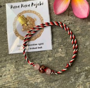 Gelang Tridatu Asli Rose Cinta Kasih Handmade Dengan Kura Kura Rejeki Gratis - Bracelets Gelang Tangan Tali