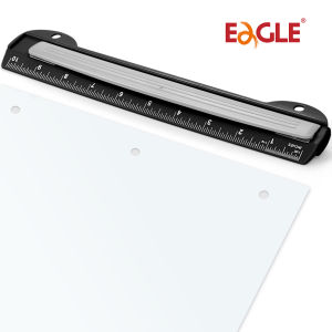 Eagle 3 Hole paper Puncher with Integrated Ruler 5 Sheets Capacity for Ring Binders Office and School Supplies Stationery