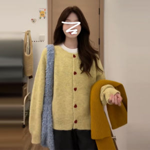 Ge·an·fei | Lazy Style Spring Korean Knit Cardigan