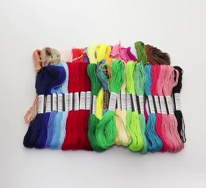 6Pcs/Lot 8m Polyester Cross Stitch Thread Colorful Embroidery Thread String Strap For DIY Sewing Crafts Clothing Accessories