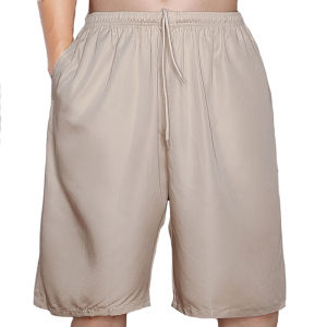 High Waist Loose Fit Silk Sport Shorts Casual Wide Leg Pants Seven Tenths Length Home Wear Summer Cool Feeling Youth Style