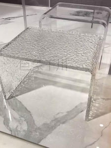 Modern Acrylic Wave Pattern Bench Stone Texture Display Props Nordic Simple Design Luxury Creative Artistic Stand Furniture