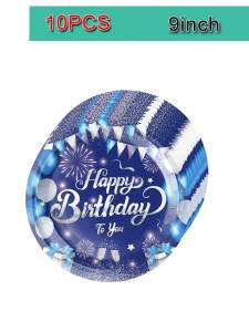 Ink Blue Diamond Party Supplies Disposable Cutlery Paper Plates Paper Cups Paper Towels Girl Birthday Party Decorations