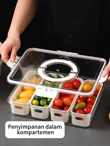 【Arfex】 Kotak penyimpanan kulkas untuk menjaga kesegaran sayur dan buah food container storage laci kulkas set Hemat Tempat