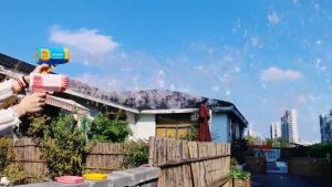 EZYLITTLES 40 Hole Bubble Rocket Gun Toys Bubble LED Machine Electric Bubble Gatling Toys for Kids bubble for kid