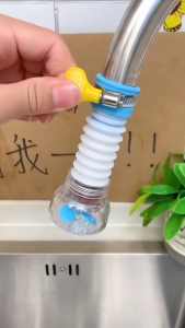 Combo 3 đầu vòi lọc nước xoay 360 cho vòi rửa bát có thể kéo dài & Đầu vòi lọc nước 6 tầng tăng áp không xoay lọc bụi bẩn rau củ quả