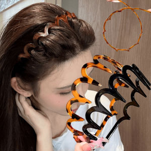 2pcs U hình dạng wavetoothed headband cho nữ phụ nữ không trượt cố định băng đô mặt rửa trang điểm Phụ kiện tóc đồ đội đầu