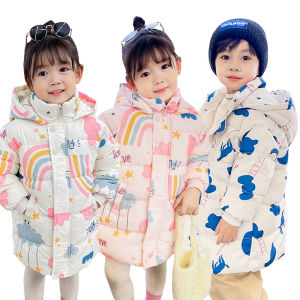 Áo Khoác Cotton Mùa Đông Cho Trẻ Em Áo Khoác Dày Có Mũ Trùm Đầu Ấm Áp Cho Bé Trai Và Bé Gái 2-6 Tuổi Khóa Kéo Thời Trang Áo Khoác Ngoài