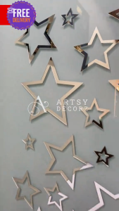 Acrylic Star Rings Mirror Wall Decor | Acrylic Mirror Wall Stickers Modern Home Decoration Living Room Bedroom Decor