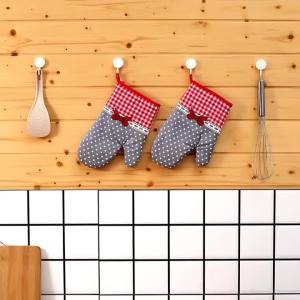 Of Insulated Kitchen Gloves Heat-Resistant Microwave Gloves Heat-Resistant Thickened Grid Oven Gloves