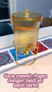 Automatic Cold Beverage Dispenser Air 3.5/5L dengan Keran Bekas Minuman Peti Sejuk & Kegunaan Rumah