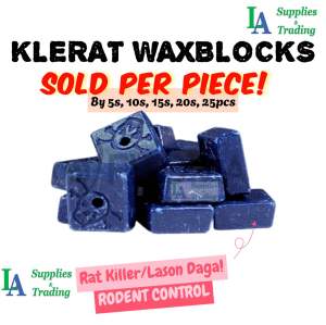 Klerat Wax Blocks Rodent Control - Brodifacoum (Retail/Per Piece) - Rat Killer Rat Poison Lason Daga Pamatay Daga / 5pcs 10pcs 15pcs 20pcs 25pcs