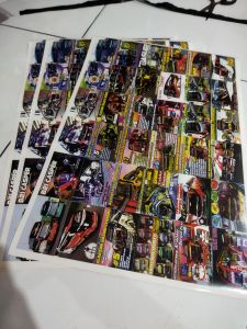 1lembar stiker bus telolet basuri / stiker bus anti air super bagus / 1lembar isi 36 kotak