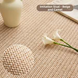 JINGZHIQIN | Cat Scratch Proof Decorative Rug Jute