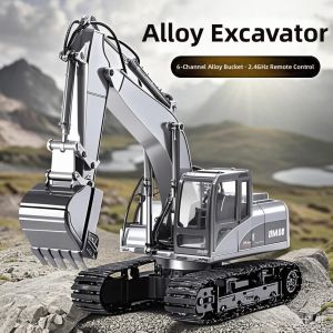 LIWAN | Large Remote Control Alloy Electric Excavator Construction Toy Car