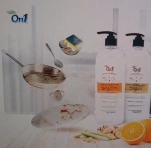 Nước rửa chén ON1 tinh dầu gừng sả/gừng cam 1kg/chai