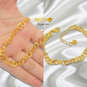 Gelang Rantai Motif Lapis Emas Aksesoris Perhiasan Wanita GLE81