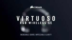 Corsair Virtuoso RGB Wireless Series 7.1 Virtual Surround High-Fidelity Gaming Headphone - Black/White/Gun Metal(SE)