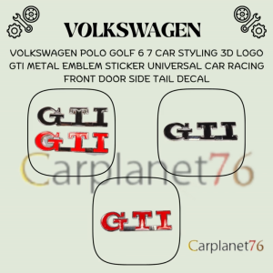 VW POLO GOLF 6 7 CAR STYLING 3D LOGO GTI METAL EMBLEM STICKER CAR RACING FRONT DOOR SIDE TAIL DECAL