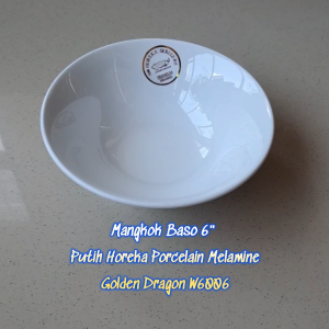 Mangkok Baso 6" Horeka Porcelain Melamine - Golden Dragon W6006