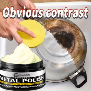 Metal Polish with Citric Acid - Multi-Purpose Brightener & Protector for Kitchen Bathroom & Automotive Use Easy-to-Apply Metal