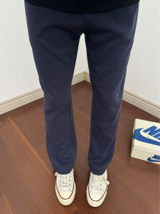 Dark Blue American Style Straight Leg Sweatpants Mens Heavyweight Cleanfit Sports Trousers Autumn Long Pants Slimming Micro Flared Pants