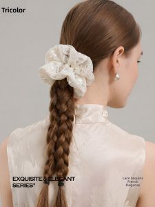 3COLOUR·S | French Lace Mesh Headband High Elasticity Fluffy