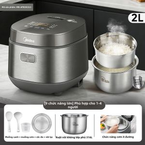 Midea | Nồi Cơm Điện Đa Năng Không Dính Inox Kích Thước Nhỏ Đường Thấp