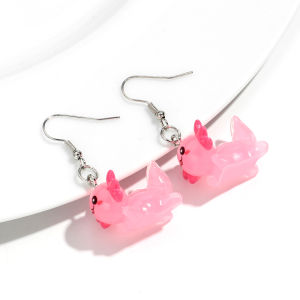 Trend Cute Acrylic Axolotl Fish Drop Earrings Lovely Cartoon Animal Pendant Earring Charmed Womens Jewelry Accessories