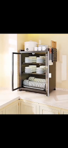 ⚡HOT⚡Dish Drainer Dish Cabinet 2/3-Tier Dish Rack Kitchen Countertop Plate Organizer Storage Shelf