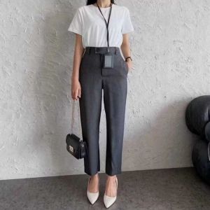 Alexa Pants - Celana Kerja Wanita Kantor Daily Simple Pinggang Karet Belakang