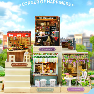 Wooden Mini Doll House DIY Small House Kit Making Room Toys Miniature Model Building Kit Assembled Dollhouse For Christmas Gifts